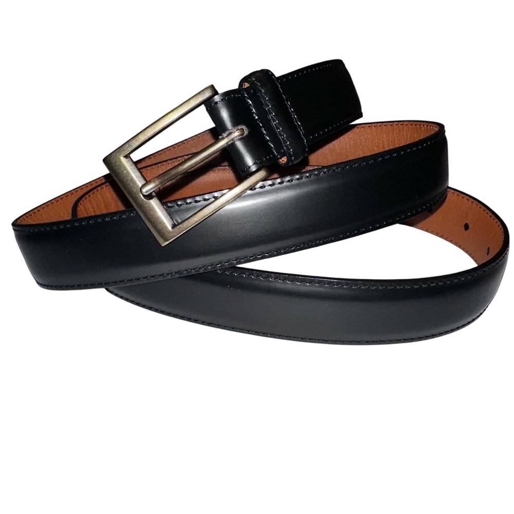 L L Bean Men’s 44 NWT Black Dress Chino Belt Full Grain Leather Made In USA